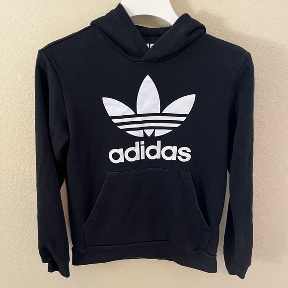 adidas Other - Adidas Originals Boys’ Black & White Trefoil Hoodie Size M